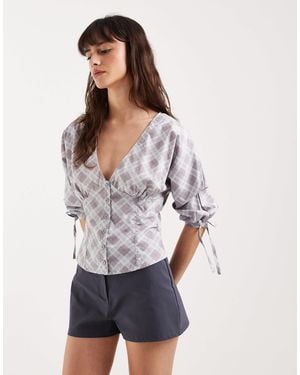 Motel Kadeka Poplin Tie Detailing Shirt - White
