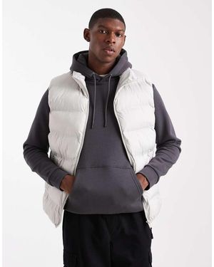 Only & Sons Chaleco Gris Claro Guateado De - Negro
