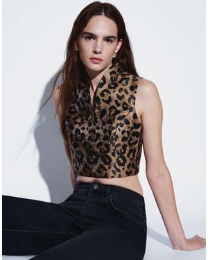 ASOS Tailored Crop Top - Brown