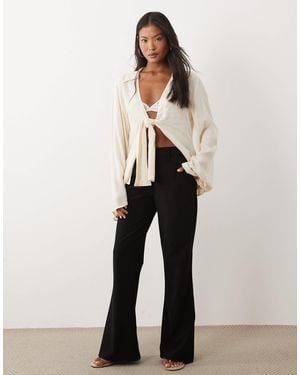 ASOS Petite Snatch Flare Pants - White