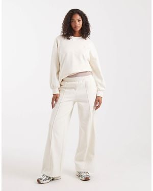 Miss Selfridge Wide Leg Sweatpants - Natural