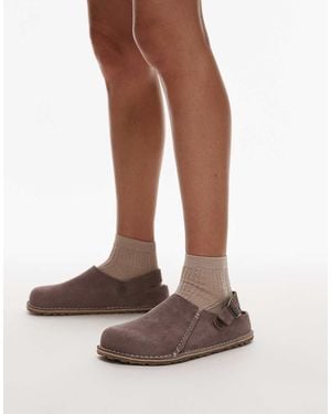 Birkenstock Lutry Suede Shoe - Brown