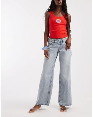 Hollister Ultra Low Rise baggy Jeans - Blue