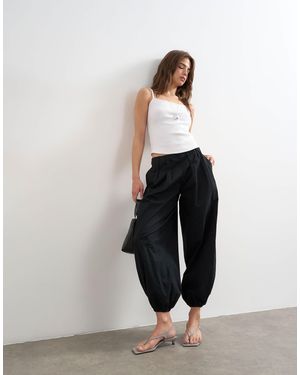 TOPSHOP Poplin Balloon Trouser - White
