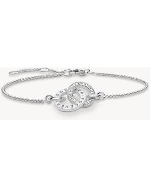 Thomas Sabo Bracelet en argent sterling 925 avec inscription « forever together » - Blanc