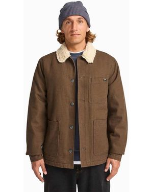 Billabong Chore Sherpa Sherpa Lined Work Jacket - Brown