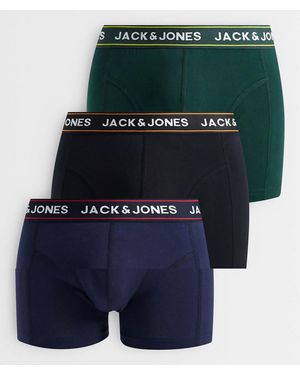Jack & Jones Confezione Da 3 Boxer Multicolore Con Fascia - Blu