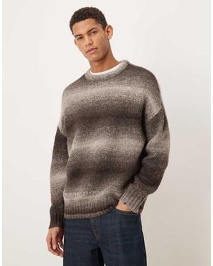 SELECTED Oversized Ombre Wool Blend Jumper - Brown