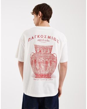 Jack & Jones T-shirt With Greek Style Backprint - Red