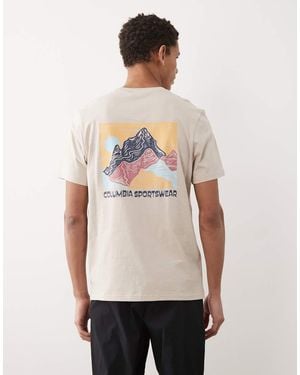 Columbia Csc Outdoor Back Graphic T-shirt - Natural