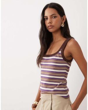 ASOS Gestreepte Contrast Top - Meerkleurig