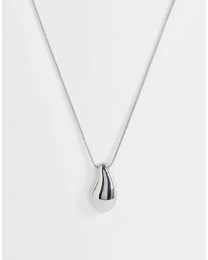 TOPSHOP Matilda Teardrop Pendant Necklace - White