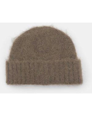 Pull&Bear – kurze strickmütze - Braun