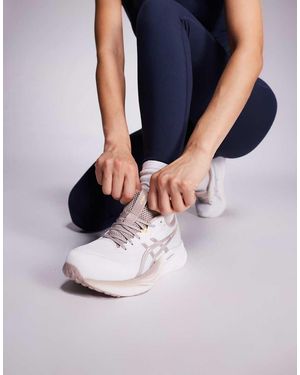 Asics Zapatillas De Deporte Blancas Y Rosa Empolvado Para Correr Gel-Pulse 16 De - Azul