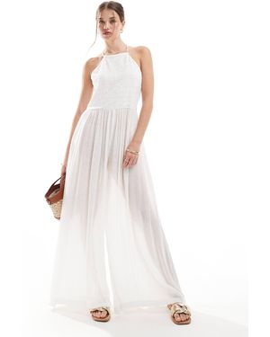 Superdry Combinaison avec broderies - cassé - Blanc