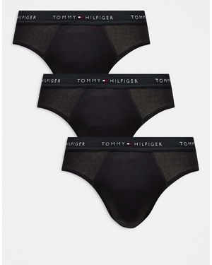 Tommy Hilfiger – signature essentials – 3er-pack unterhosen aus baumwolle - Schwarz