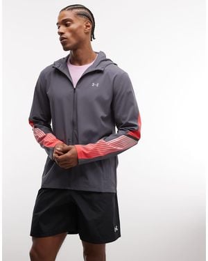 Under Armour Velociti Storm Hooded Running Jacket - Grey