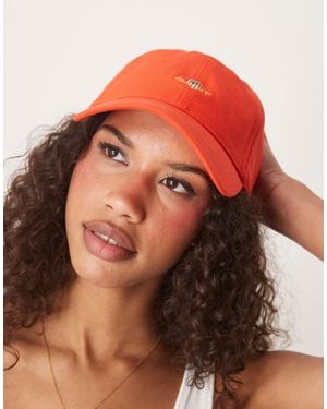 GANT Shield Logo Cotton Twill Baseball Cap - Orange