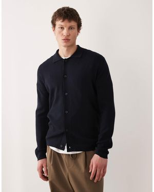 Mango – langärmliges strickhemd - Blau
