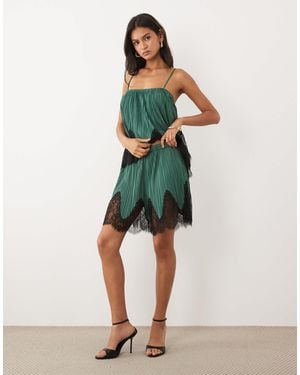 ASOS Mix & Match Plisse Shorts - Green