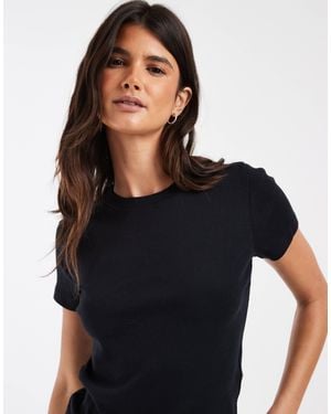 Hollister Ribbed Baby Tee - Black