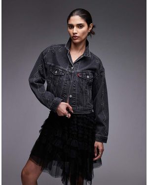 Levi's Shrunken 90's Embellished Denim Jacket - Grey