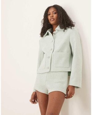ASOS Tailored Boucle Jacket Co-ord - Green