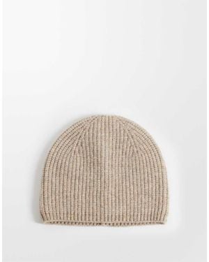 ASOS Ribbed Beanie - Natural