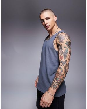 ASOS – tanktop aus leinenmix - Grau