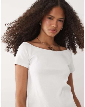 Mango Teen Cotton Rich Scoop Neck T-shirt - Brown