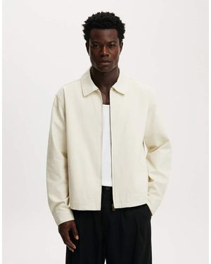 Cotton On Harrington Jacket - Natural