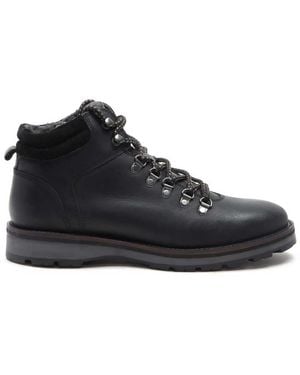 Thomas Crick Botines Negros Tipo Senderista De Estilo Casual De Cuero Dekker De