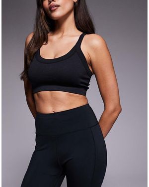 4505 Fuller Bust Seamless Sculpting Medium Support Sports Bra - Blue