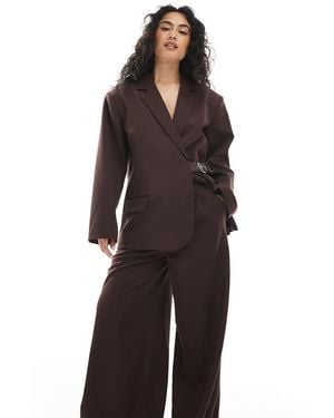 Collusion Tailored Wide Leg Trouser Co-Ord - Black