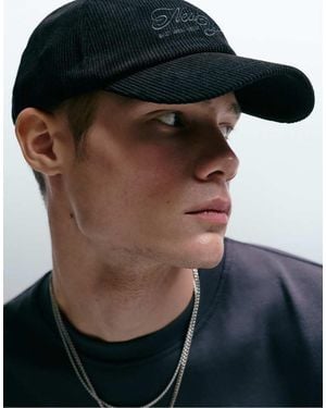 Pull&Bear Corduroy Cap - Black