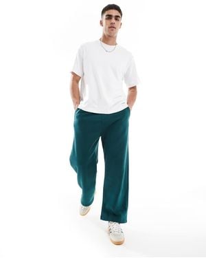 Hollister Joggers Verdes Muy Holgados Con Costuras En Contraste De - Blanco
