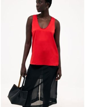 NA-KD Scoop Neck Tank Top - Red