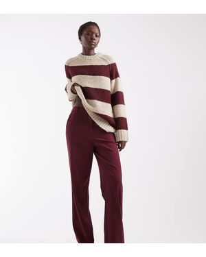 ASOS Tall Tailo Slim Straight Trousers - Red