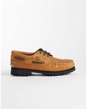 Timberland Bootschoen Met 3 Veterogen Van Tarwekleurig Nubuck - Bruin