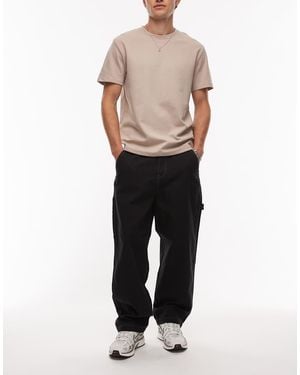 Timberland Pantalones Negros De Corte Suelto Y Estilo Carpintero Con Bolsillos De Lona Gruesa De