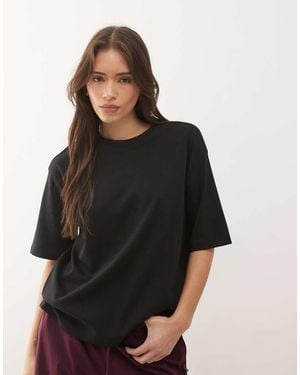 Noisy May Oversized Drop Shoulder T-shirt - Black