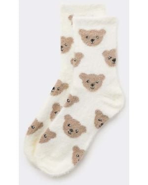 Tezenis Heavy Wool-Blend Ankle Socks - White