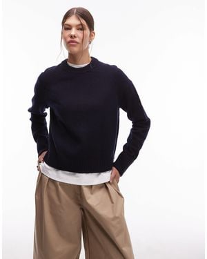 ARKET Wool Crew Neck Sweater - Blue