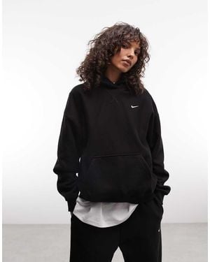 Nike Sudadera Con Capucha Oversize De Felpa Gruesa En - Negro