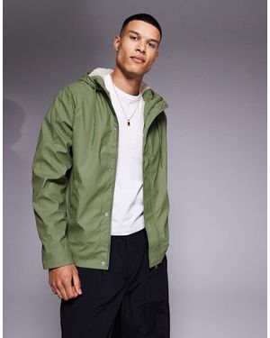 ASOS Chubasquero Engomado Con Forro De Borreguito De -Verde