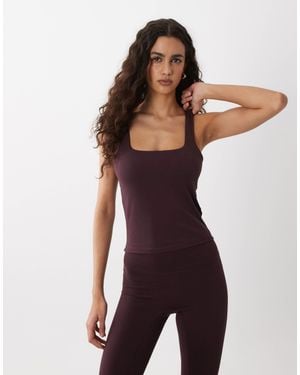 Cotton On Active Ultra Soft Square Neck Tank - Purple