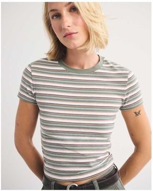 Abercrombie & Fitch Seamless Fabric Baby Tee - Grey