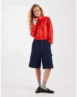 Nike Festival Cropped Full Zip Jacket - Red