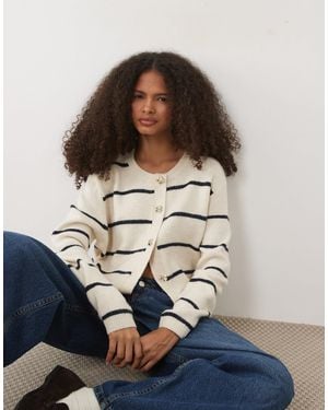 Brave Soul Fisherman Knit Cardigan - Blue