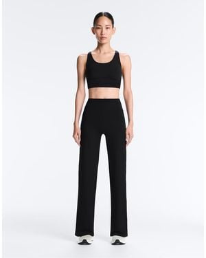 Oysho High-Rise Comfortlux Straight-Leg Trousers - White